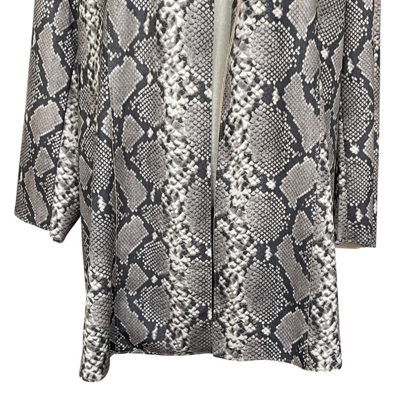 Premise Faux Suede Leather Python Snake Print Jacket Coat Women’s Size 1X - Picture 3 of 8